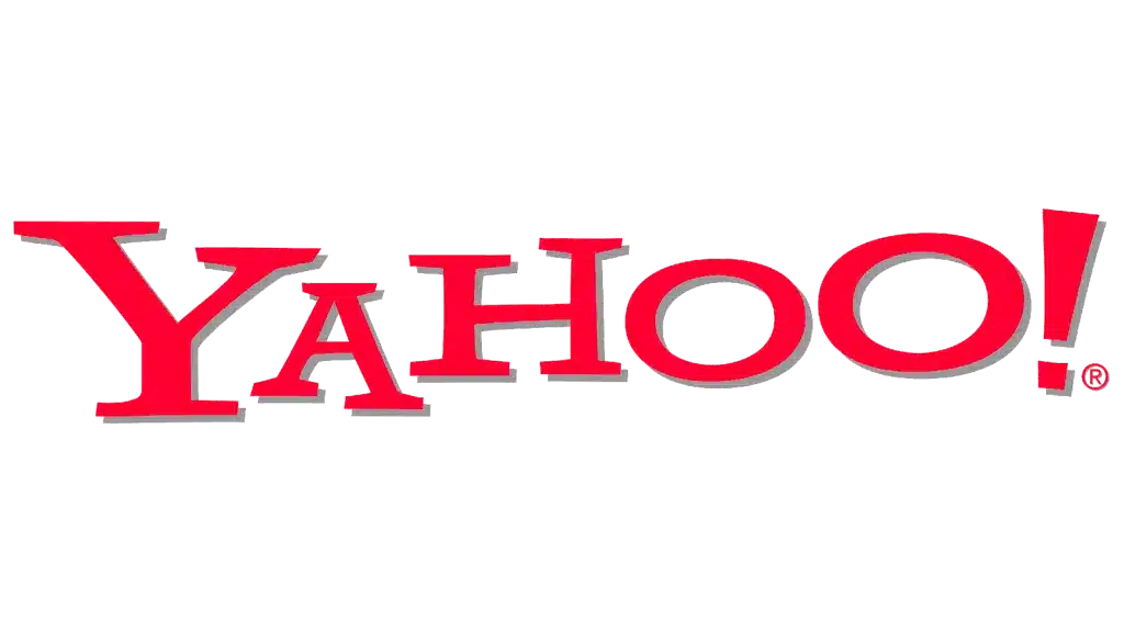 Yahoo!'s red capitalised logo in 2000.