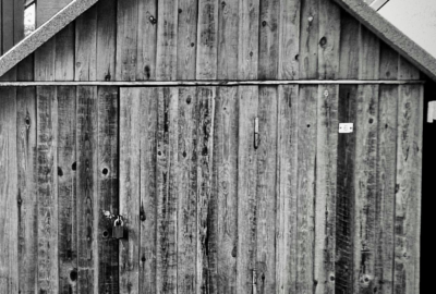 Wooden shed - detail.