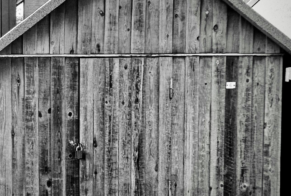 Wooden shed - detail.