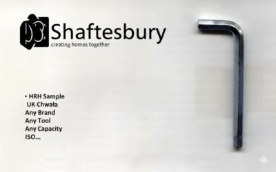 Allen key on a Shaftesbury direct mail piece. Upscaled with Gemini AI by Howard Lake 20260210