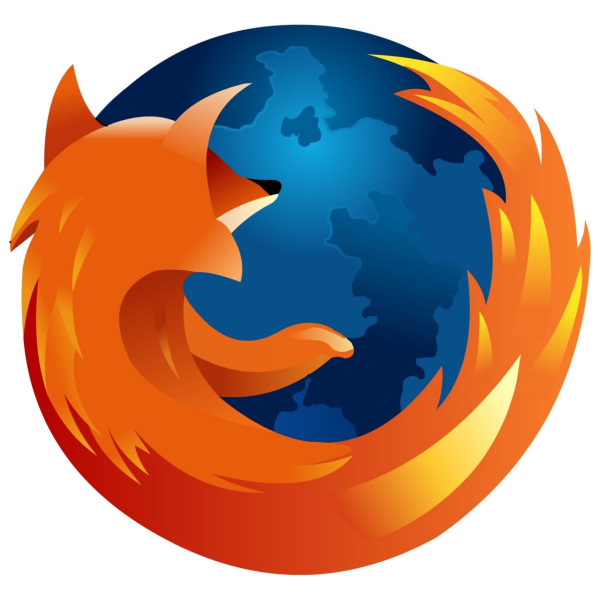 Firefox original logo 2004-2005. Mozilla Corporation, MPL 2 via Wikimedia Commons