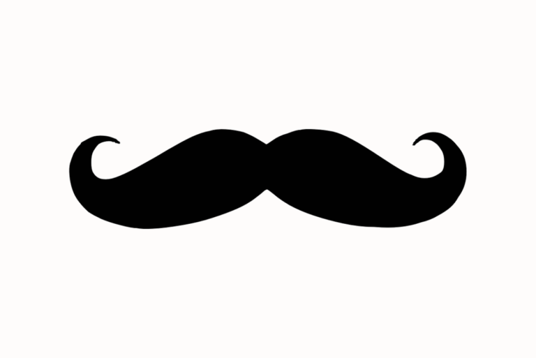 Black curly moustache illustration