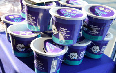 Great Ormond Street Hospital Charity collecting buckets