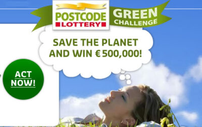 Postcode Lottery Green Challenge. Save the planet and win €500,000. Act now.