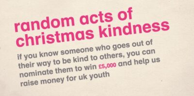 Random acts of Christmas kindness. Wagamama and UK Youth.