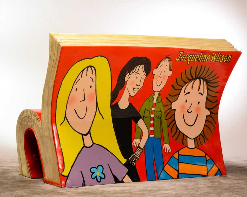 Jacqueline Wilson bench in the Books About Town series