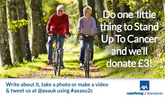AXA Stand Up to Cancer hashtag campaign