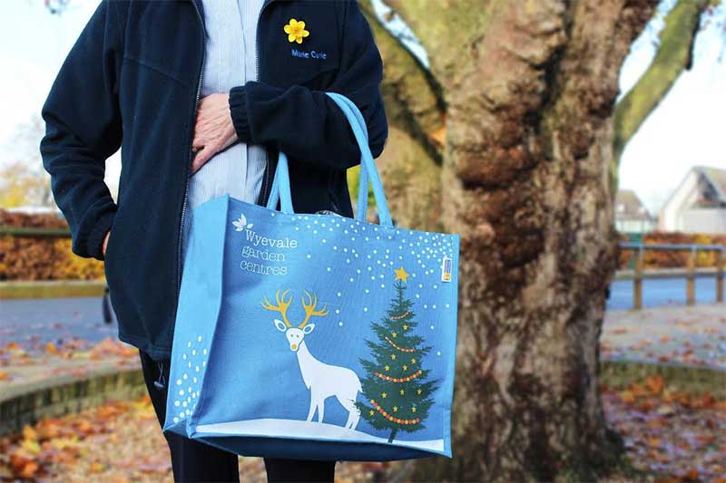 Wyvale jute bag for Marie Curie