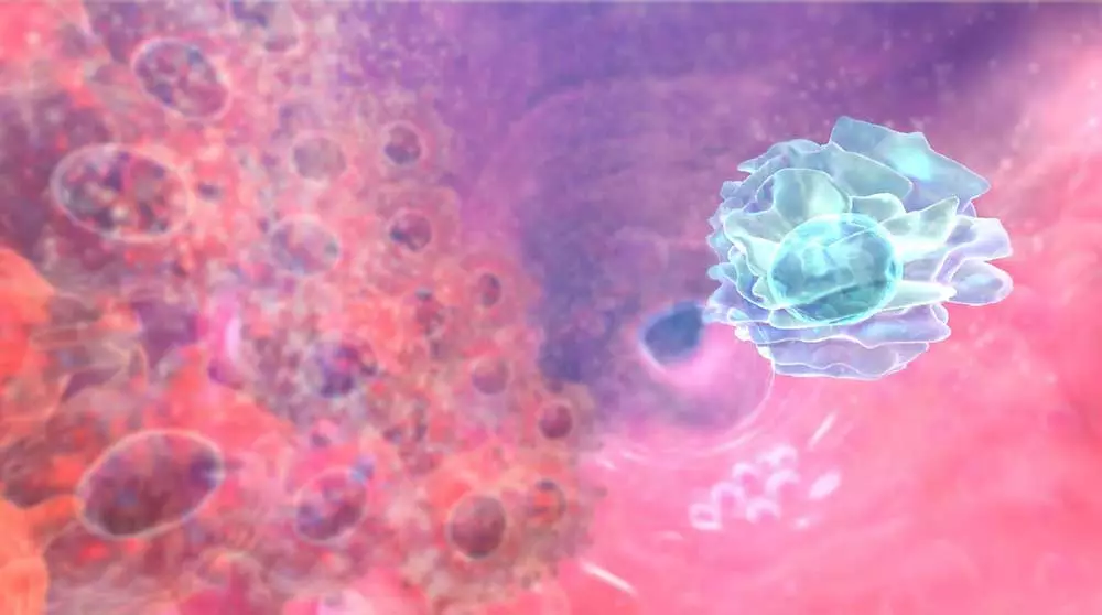 Virtual reality representation of cancer virology - image: Genulin Interactive