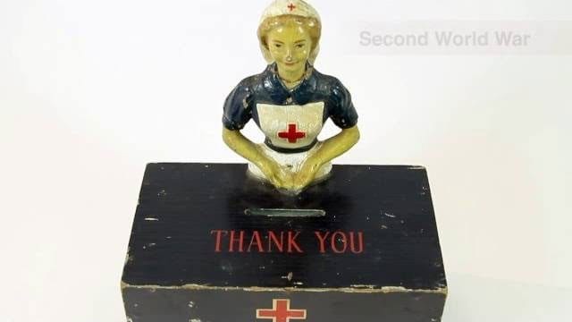 Second World War British Red Cross collecting box