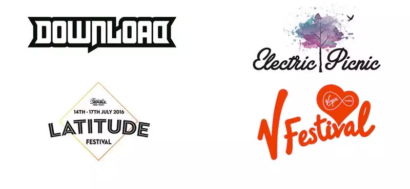 Four festival logos