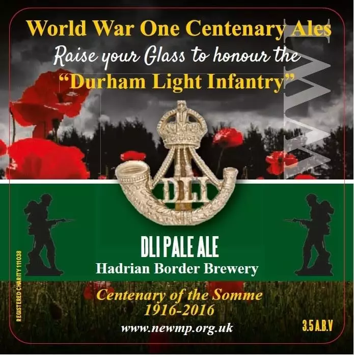 World War One Centenary Ale beermat - DLI Pale Ale
