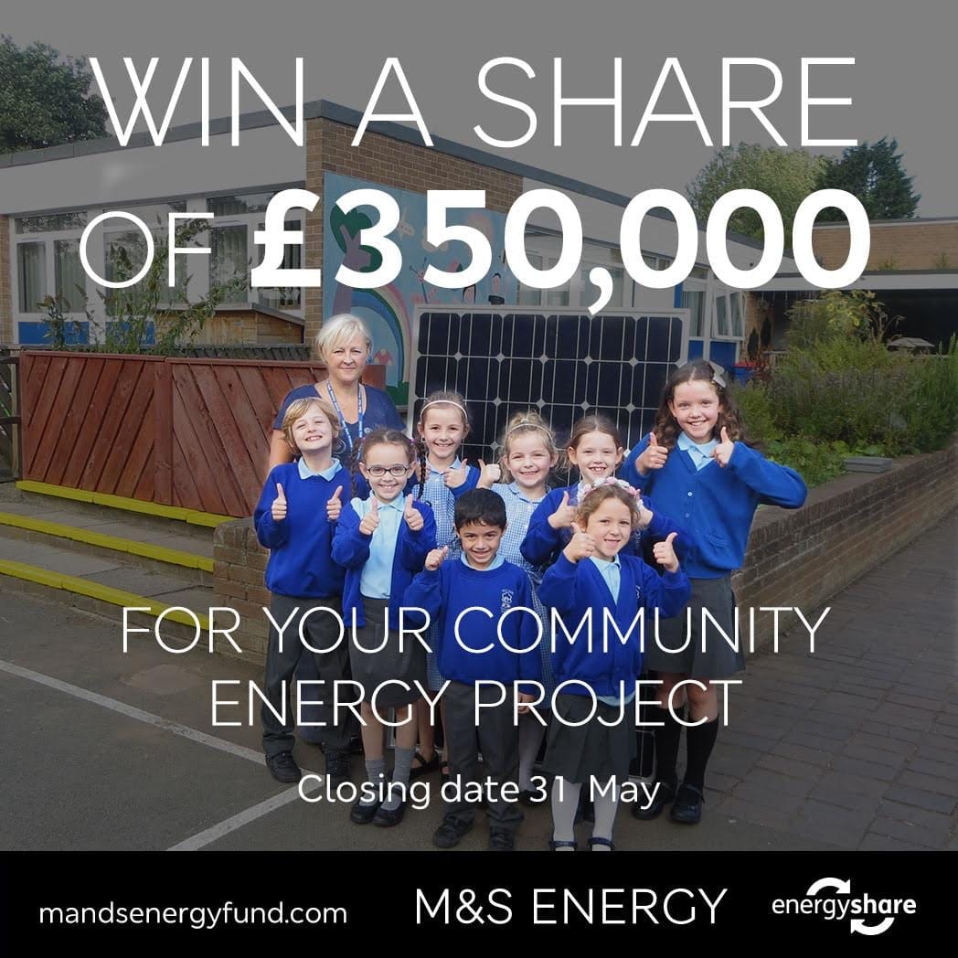 Win a share of £350,000 for your community energy project