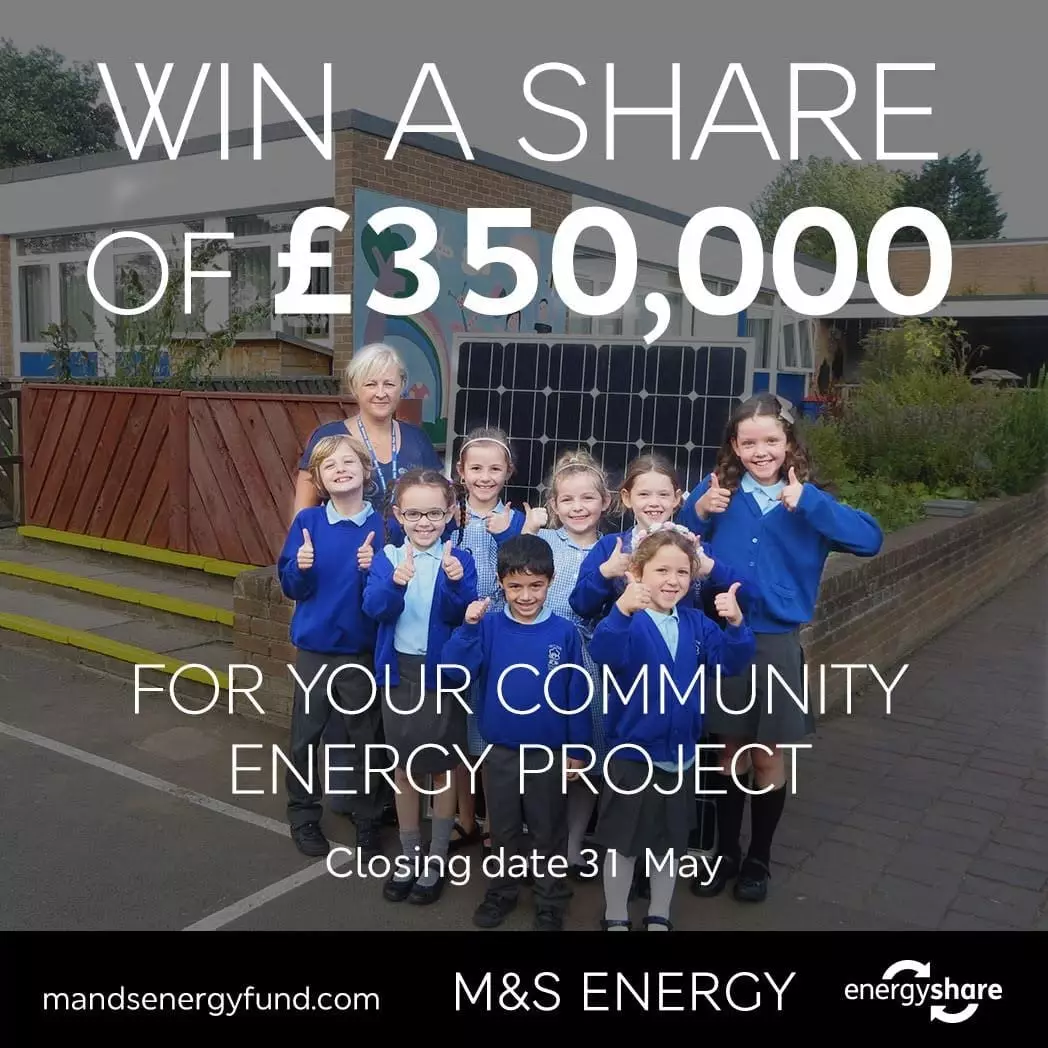 Win a share of £350,000 for your community energy project