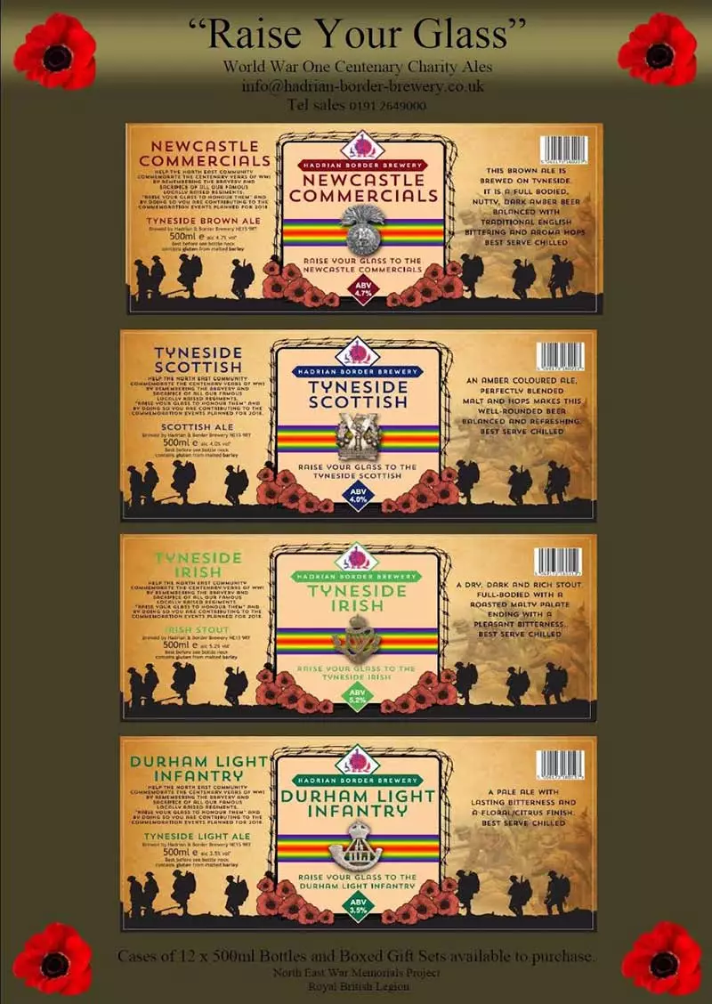 World War One Centenary Ale beermat - Raise Your Glass poster