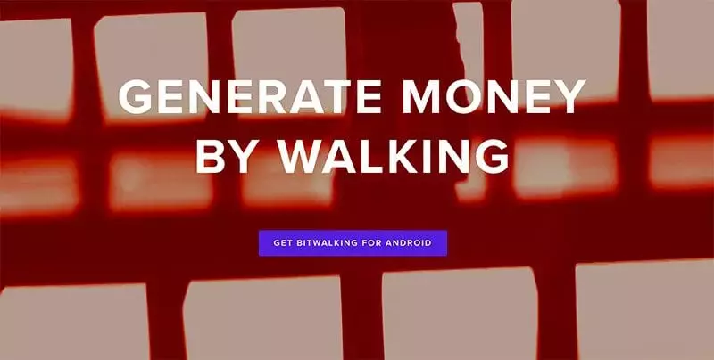 Generate money by walking, with Bitwalking