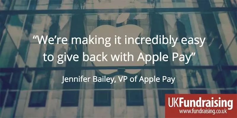 Jennifer Bailey's quotation about Apple Pay and charitable giving