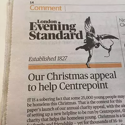 Evening Standard Christmas appeal 2016 - editorial