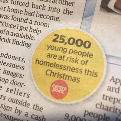 Evening Standard Christmas appeal 2016 statistic