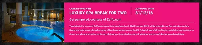 Zaffo spa break prize