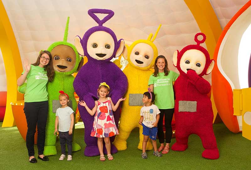 Teletubbies - photo: Piers Allardyce with children from Teddies Day Nursery in Twickenham