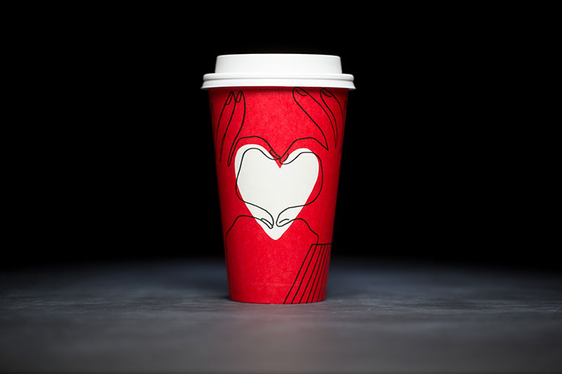 Starbucks Red holiday cup at Christmas 2017