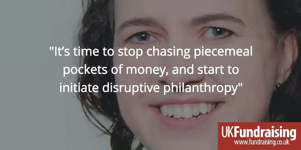 Michelle Wright quote on disruptive philanthropy