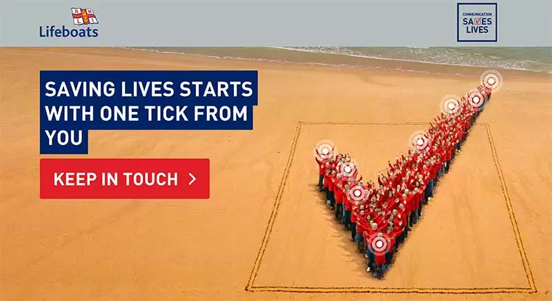 RNLI's opt in campaign message