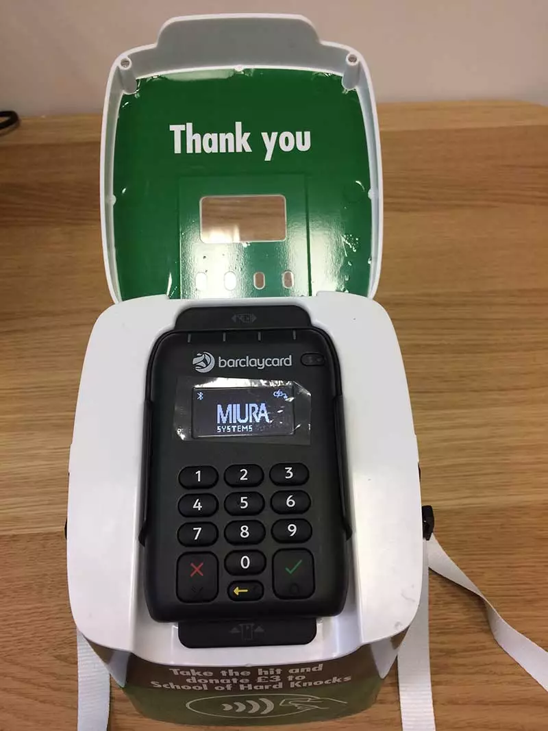 tap+DONATE contactless giving box