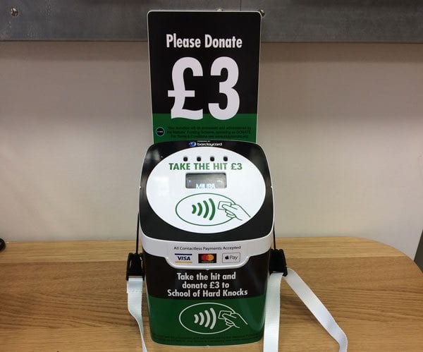 tap+DONATE contactless giving box