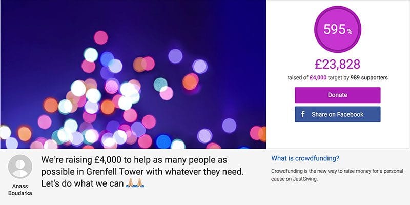 JustGiving appeal by Anass and Bochra Boudarka