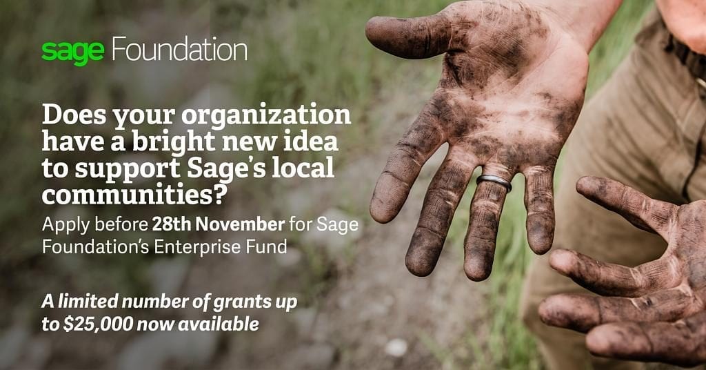 Sage Foundation looks for more entrepreneurial ideas from UK charities