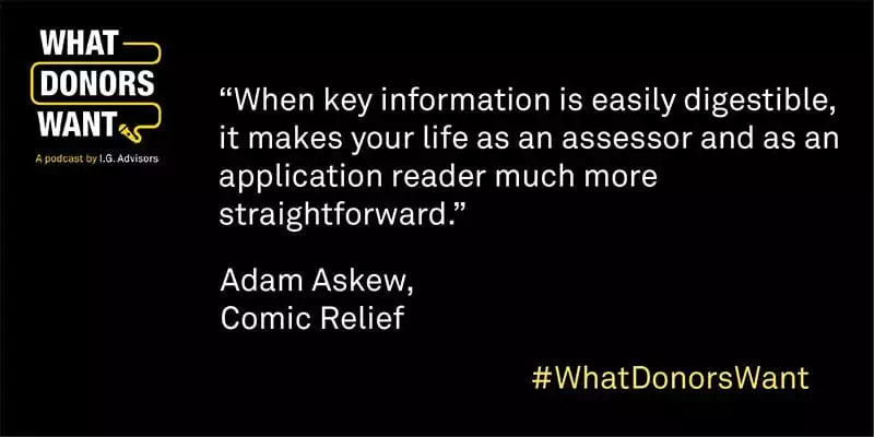 Adam Askew quote from What Donors Want podcast
