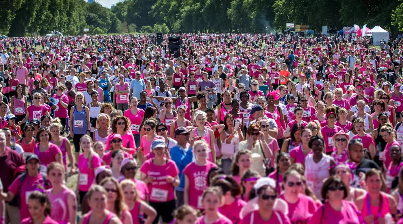 CANCER RESEARCH UK: Race for Life 5km - Sunday 19th July 2015 held at Hyde Park, London.