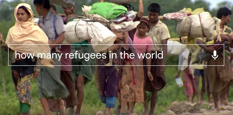 Google search - how many refugees in the world