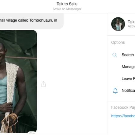 Sellu's photo on a WaterAid chatbot conversation