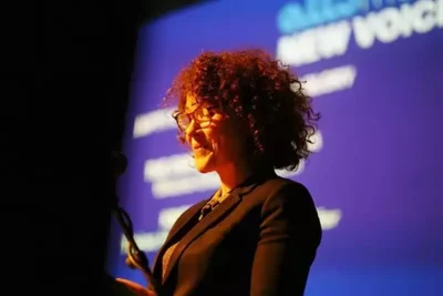 Speaker at the 2018 Debbie Awards