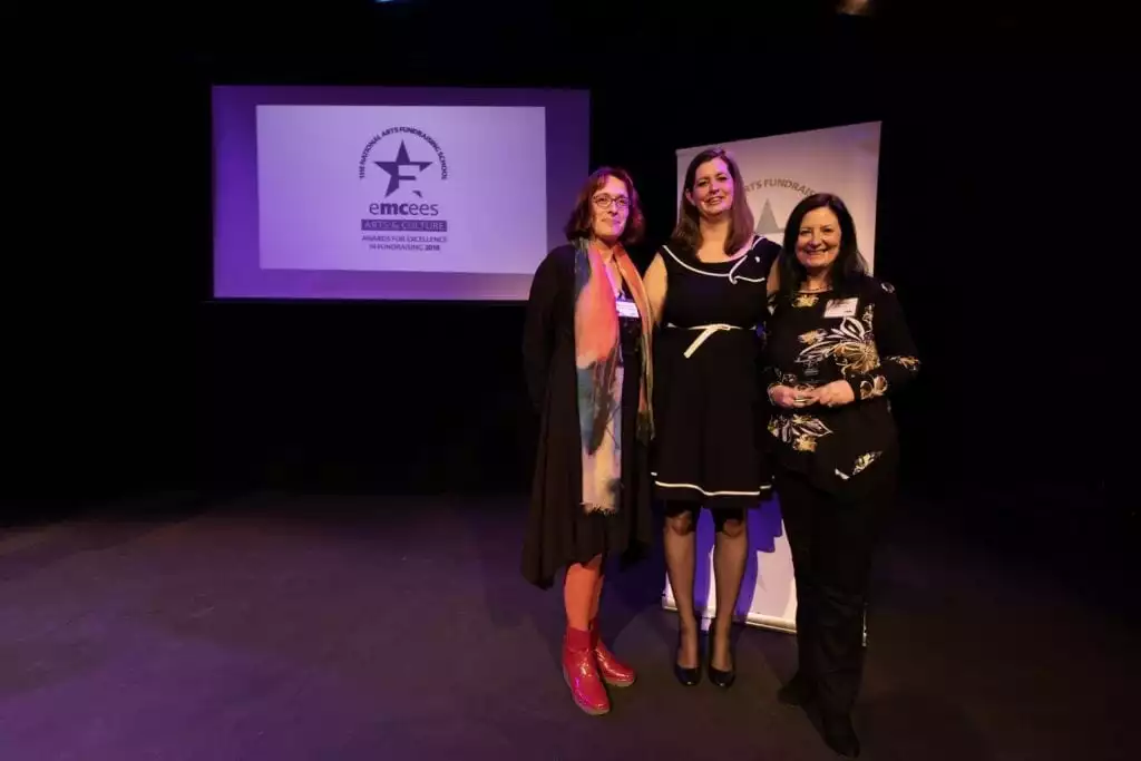 Rachel Cockett, Marina Jones, and Katie Milton at Emcees 2018