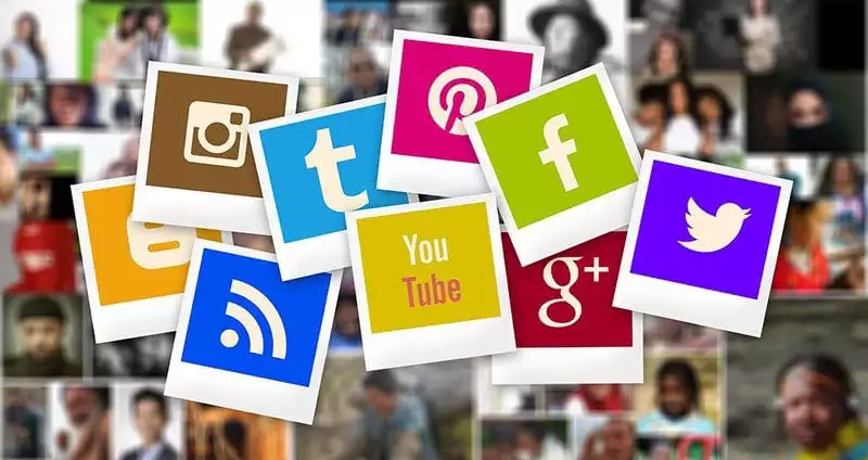 Square social media channel logos