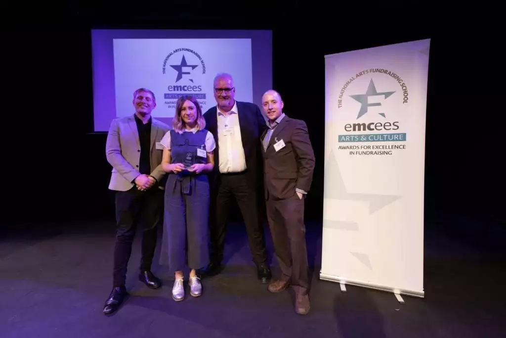 TIcketSource present award to Zoe Connell and Graham Smith