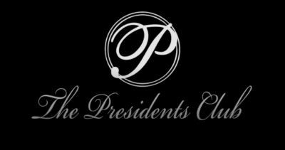 The Presidents Club logo - white text on a black background