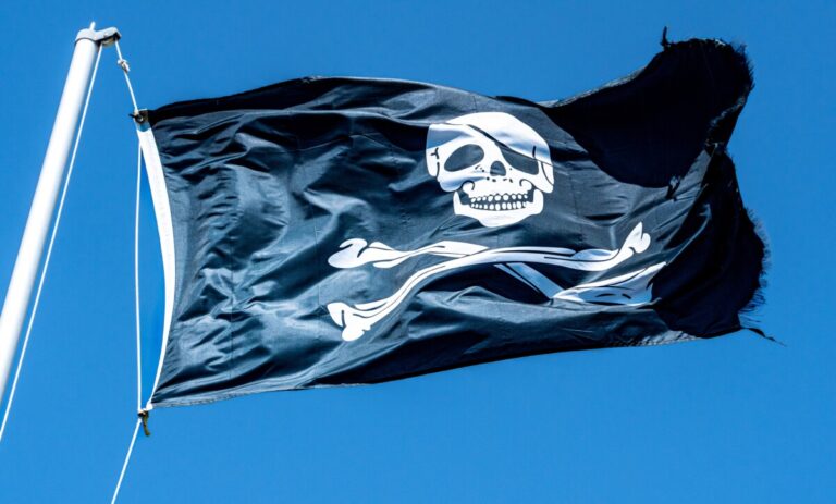 Pirate flag - skull and crossbones. Photo: Unsplash.com