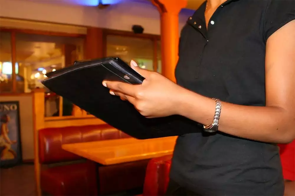 Bar manager with menu