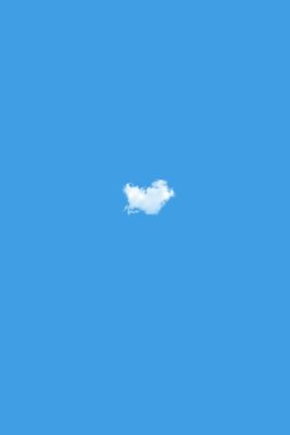 Twitter blue sky with a single cloud. Photo: Unsplash.com