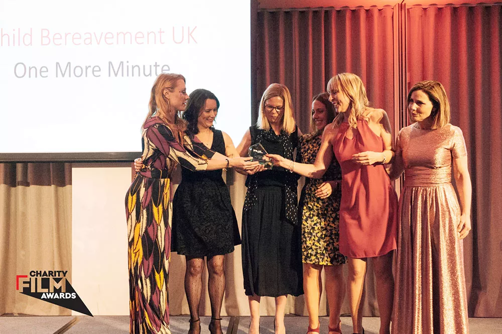 Child Bereavement UK receive the top prize at the Charity Film Awards 2019