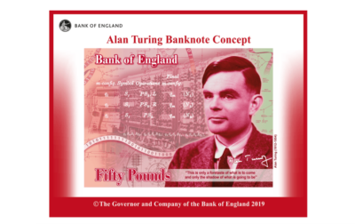 Proposed design of £50 note featuring Alan Turing, from the Bank of England