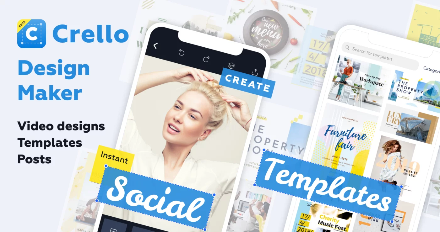 Crello's mobile app