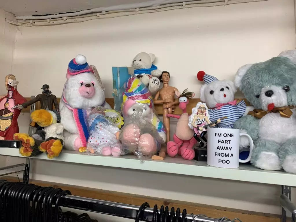 Mind's Alnwich shop has a shelf of weird donated items