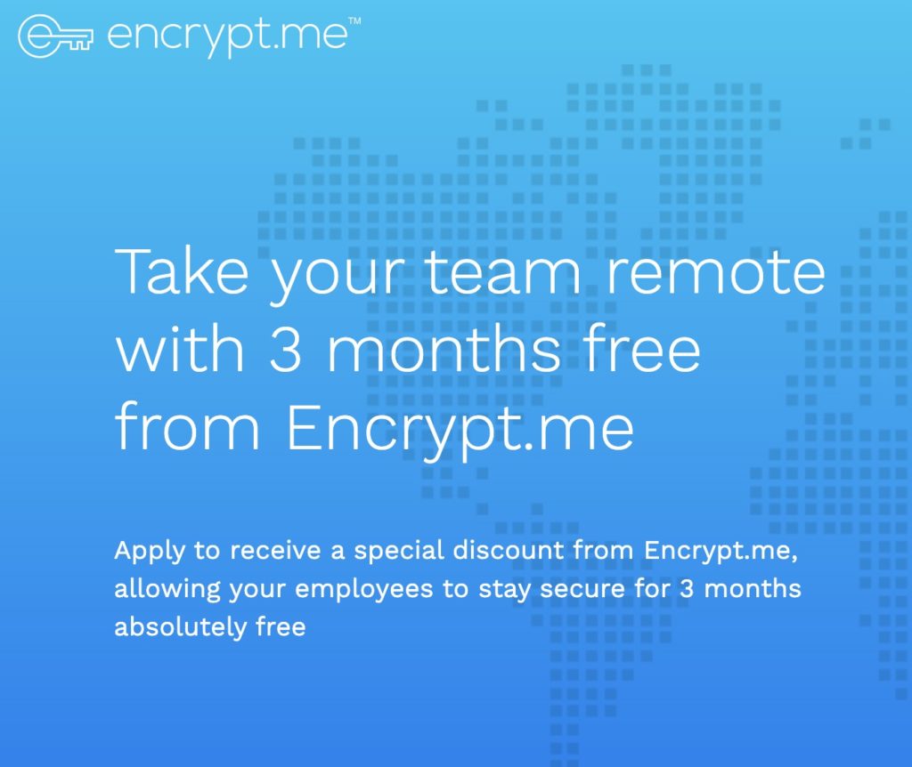 Encrypt.me offer of three months free access