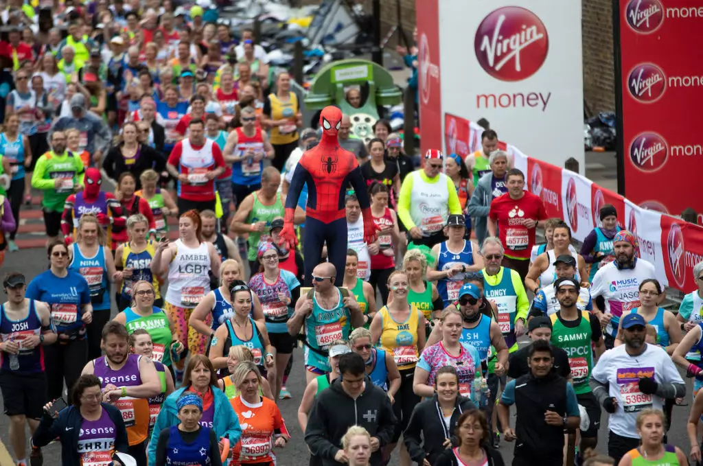 Runners leaving the Red Start in Greenwich Park. Photo: Photo: Jed Leicester for Virgin Money London Marathon